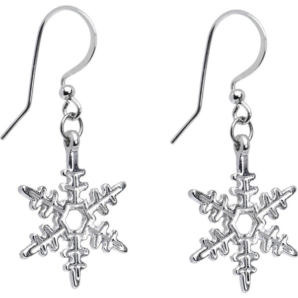 Body Candy Holiday Winter Snowflake Earrings - CZ115GSG6SN