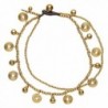 81stgeneration Women's Brass Gold Tone Spiral Bell Bead Ankle Anklet Bracelet- 28 cm - CB114ZE1LOD