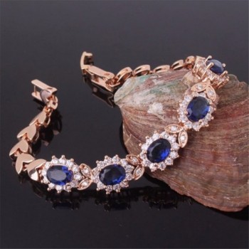 GULICX Womens Zirconia Bracelet Sapphire