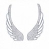Chicinside Angel Wings Ear Cuff Pins CZ Crystal Hook Earrings Silver Tone - 1 - CH17YQ004YQ