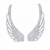 Chicinside Angel Wings Ear Cuff Pins CZ Crystal Hook Earrings Silver Tone - 1 - CH17YQ004YQ