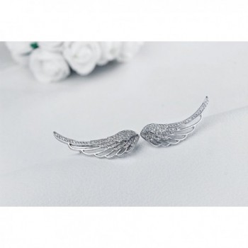 Chicinside Angel Crystal Earrings Silver in Women's Cuffs & Wraps Earrings