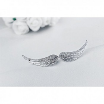 Chicinside Angel Crystal Earrings Silver in Women's Cuffs & Wraps Earrings