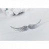 Chicinside Angel Crystal Earrings Silver in Women's Cuffs & Wraps Earrings