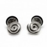 Chelsea Jewelry Basic Collections Swirl Shaped Stud Screw-back Earrings - Stainless Steel - CX12F7Y3NBX