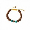 Tibetan Mala Rudraksha Wrist Mala Yoga Bracelet with Turquoise and Tiger Spacers - C5127IXIX1V