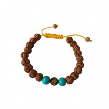 Tibetan Rudraksha Bracelet Turquoise Spacers