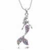 Fairytale Mermaid Pendant Necklace Jewelry - Multi-Color - CJ11WPO4GWJ