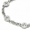 Stainless Anklet Bracelet Circles Crosses