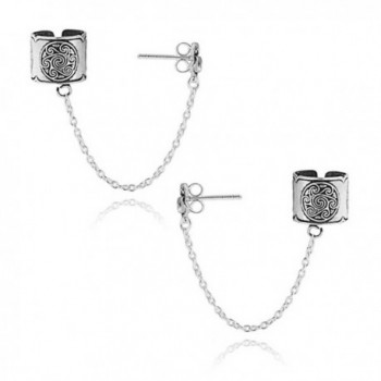 Celtic Spiral Chain Sterling Silver in Women's Cuffs & Wraps Earrings