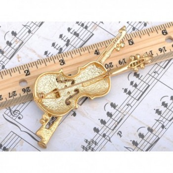 Alilang Elegant Rhinestone Crystal Instrument in Women's Brooches & Pins