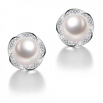 Nonnyl S925 Sterling Silver Freshwater Cultured Pearl Necklaces Earrings - CC17Z6LLKDU