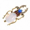 Alilang Antique Gold Tone Egyptian Vintage Pincher Scarab Beetle Bug Brooch Pin - C8113T2GM5F