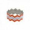 ZigZag Bangles Chevron Design Bracelets - Orange and White - C611GDYYUUZ