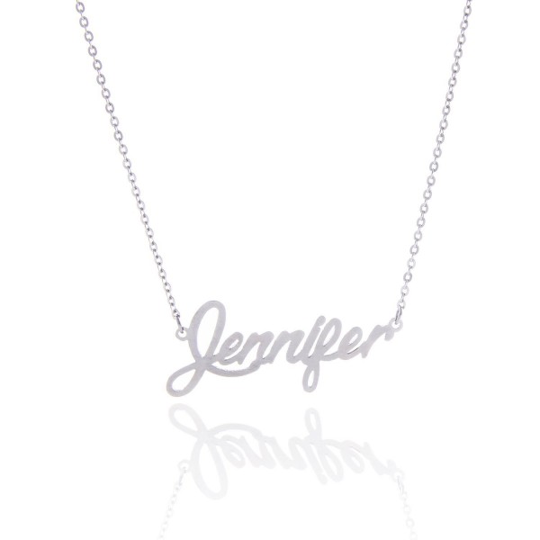 AOLO Unique Dainty Friendship Name Necklace- Jennifer - CZ11V894CCL