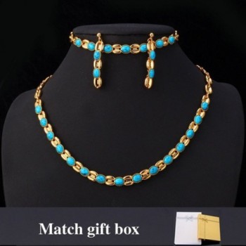 U7 Turquoise Necklace Bracelet Earrings