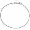 Sterling Silver Cuban Anklet Nickel in Women's Anklets