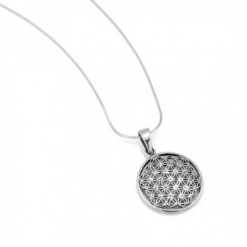 Sterling Silver Mandala Pendant Necklace