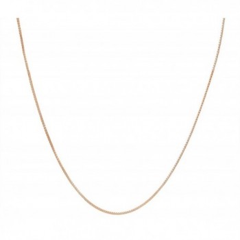 Children's .8mm Thin Box Chain Italian 12" Necklace Available in 18K Gold Plated or Solid Sterling Silver - C3180K8MI49