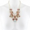 Lux Accessories Faceted Statement Necklace