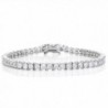 Princess-cut Sparkling 3x3mm Cubic Zirconia Classic Tennis Bracelet - C912NYTQ0M6