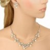 EVER FAITH Simulated Necklace Silver Tone in Women's Jewelry Sets