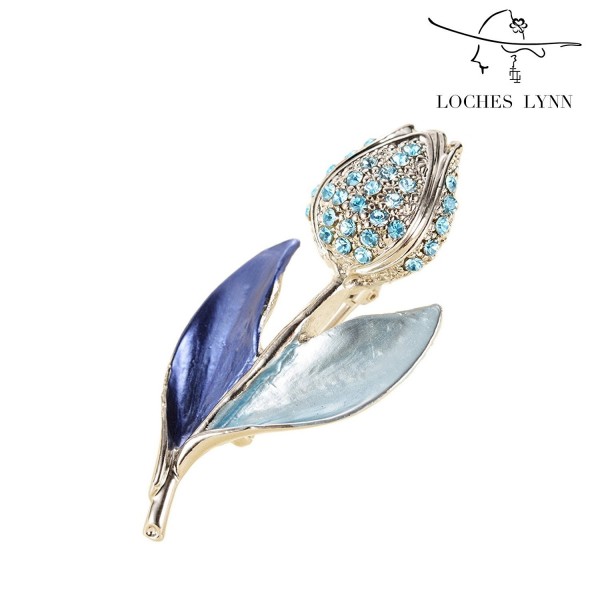 Loches Lynn Stelluxa Austrian Crystals 925 Silver Plated Fashion Jewelry Brooch (B-10483G) - CJ11VGEVA4F