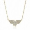 DC Comics Girls' "Wonderwoman" Silver-Plated Crystal Pendant Necklace - CP11LGE95GV