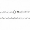 18 Inches .925 Sterling Silver Flat Love Heart Link Chain Necklace With Spring Ring Clasp - C511J0V1UGP
