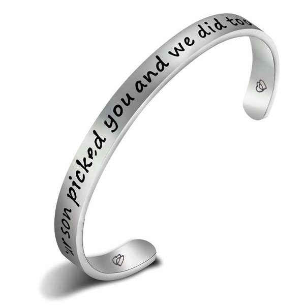 FEELMEM Daughter Bangle Bracelet Perfect - Silver - CD186D97XLQ