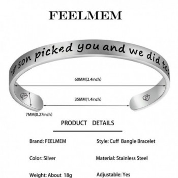 FEELMEM Daughter Bangle Bracelet Perfect in Women's Cuff Bracelets