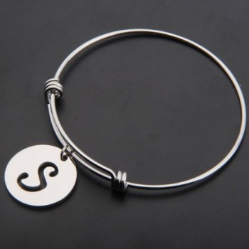 Ensianth Initial Bracelet Stainless Adjustable