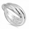 Triple 3mm Rolling Wedding Ring New .925 Sterling Silver Stacked Band Sizes 4-13 - C4187YY824X