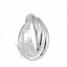 Rolling Wedding Sterling Silver Stacked