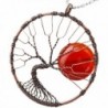 SUNYIK Carnelian Pendant Wrapped Necklace in Women's Pendants