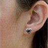 Paw Print Heart Stud Earrings in Women's Stud Earrings