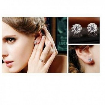 Swarovski Elements Sparkling Platinum Earrings in Women's Stud Earrings