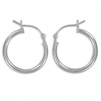 Sterling Silver Hoop Earrings 2mm x 20mm - C5118Y0CRYH