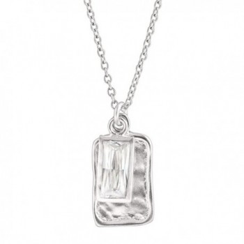 Silpada 'Creative Spark' Sterling Silver and Cubic Zirconia Necklace- 16+2" Extender - C712O1078MV
