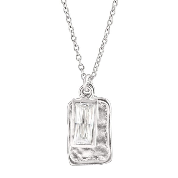 Silpada 'Creative Spark' Sterling Silver and Cubic Zirconia Necklace- 16+2" Extender - C712O1078MV