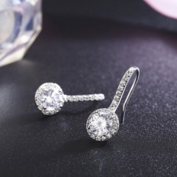 SBLING Platinum Plated Cubic Zirconia Earrings in Women's Drop & Dangle Earrings