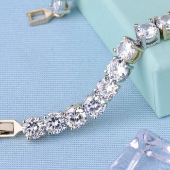 GULICX Two Tone Wedding Crystal Bracelet in Women's Bangle Bracelets
