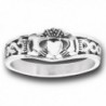 316L Stainless Steel Claddagh Celtic Thin Band Ring - C911EVG5D6R