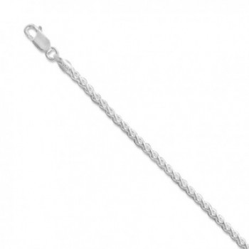 French Wheat Chain Bracelet 1.5mm Width Sterling Silver Lobster Clasp - CK11311KB1P