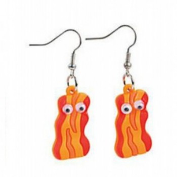 Bacon Googly Eye Yellow Earrings 1.75" Jewelry - C511Q90VQP5