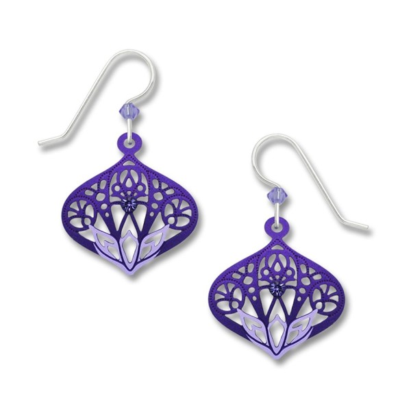 Adajio by Sienna Sky Blue Purple Moorish Filigree Earrings 7706 - CS124K699BR