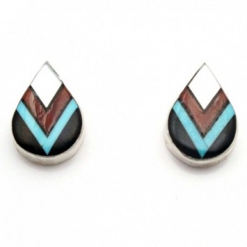 Zuni Multi Color Inlay Stud Earrings by Cheama - CM1878X5OGH