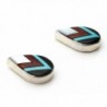 Multi Color Inlay Earrings Cheama