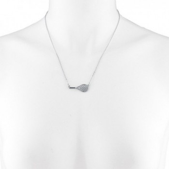 Lux Accessories Sideways Pendant Necklace