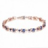 Bamoer Slender Bracelet Sparkling Zirconia - Blue-Rose - C512CVTBLDJ
